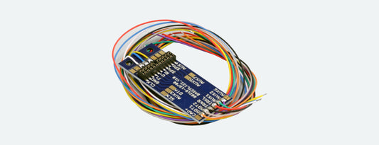 Adapter board PluX22 for 9 outputs, Soldering pads+wires